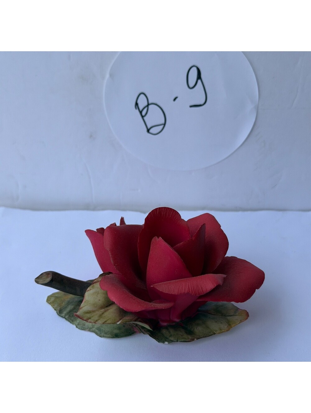 Vintage Capodimonte Napoleon‎ Italy Porcelain Red Rose Figurine - Storage B-9
